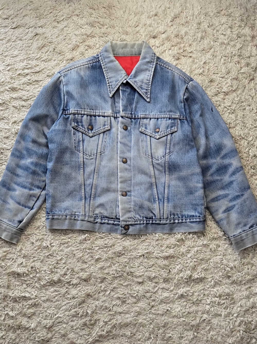 VTG 60s Faded Denim Trucker Jacket 44 L/XL